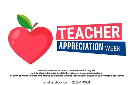 Vector illustration Teacher appreciation week. is observed each year in May. day provides the occasion to celebrate the teaching profession worldwide, take stock of achievements.