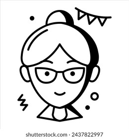 Vector Illustration Teacher Icon, Suitable for educational content, uiux assets, social media post assets, school flyers and presentations