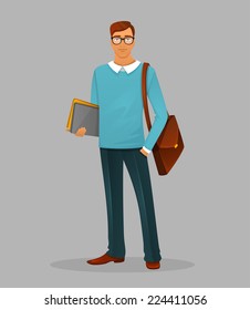 Vector illustration of Teacher man