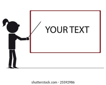 Vector illustration of a teacher silhouette