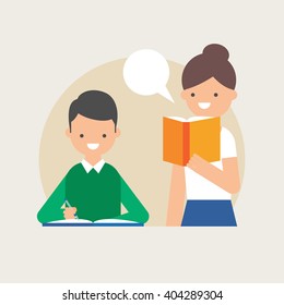 Vektorillustration-Illustration des Lehrers