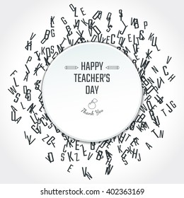 Vector Illustration of Teachers Day Holidays for Design, Website, Background, Banner. Greeting card for School Element icon Template