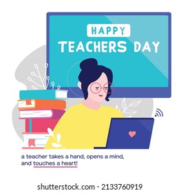 Vector Illustration for Teachers Day Poster