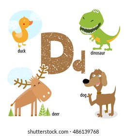 Vector Illustration Teaching Children English Alphabet Stock Vector ...