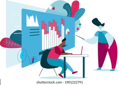 Ilustración vectorial de un equipo de negocios