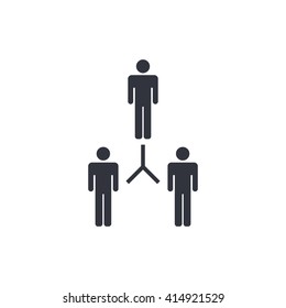Vector illustration of team connectivity icon. Premium quality web icon