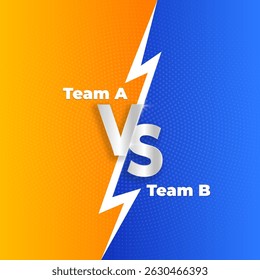 Vector illustration of team A versus team B background