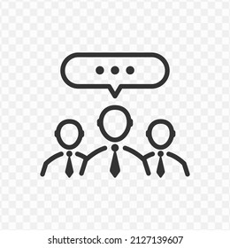 Vector illustration of teamwork icon in dark color and transparent background(png).