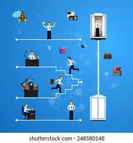 Vector illustration of teamwork, showing the transaction, graphics, cooperation