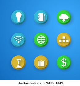 Vector illustration of teamwork, showing the transaction, graphics, cooperation