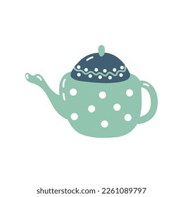 Vector illustration of teapot in flat style