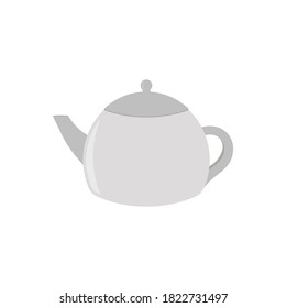 Vector illustration of teapot. Kettle. Flat style icon. Isolated.