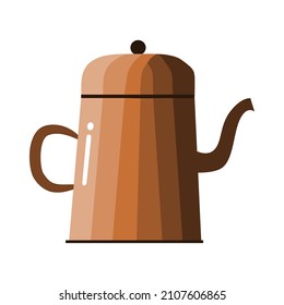 Vector illustration of a teapot for making coffee or tea. suitable for use as a restaurant or culinary icon