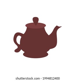 Vector illustration of a teapot. Tea water container.