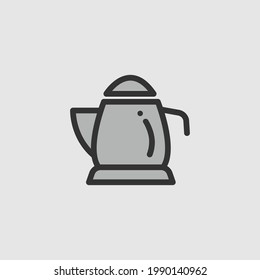 Ilustración vectorial de la tetera para el recipiente de agua