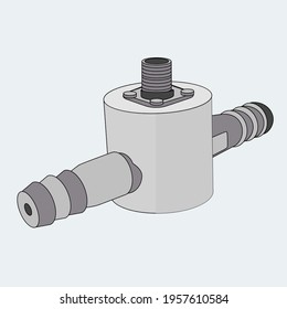 Vector illustration of the technical device of the pump.