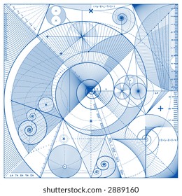 vector illustration of technical draft background