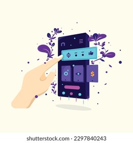 Vector illustration of technological development