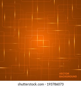 Vector illustration of technology abstract background with glowing curved lines.