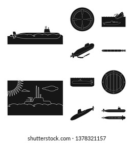 Vector illustration of technology  and fleet logo. Collection of technology  and navy stock vector illustration.