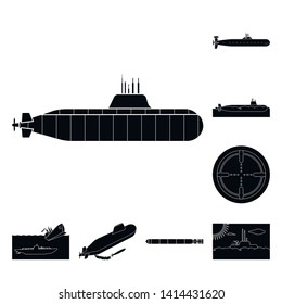Vector illustration of technology  and fleet symbol. Collection of technology  and navy stock vector illustration.