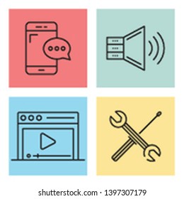Vector Illustration And Technology Gadgets Concept