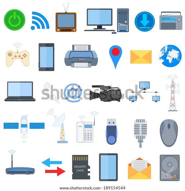 vector\
illustration of technology icon\
collection