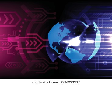 Vector illustration of technology multiverse universe parallel.