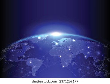 Vector illustration of technology network background.connection line.Global network.