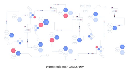 Vector illustration technology over white background. Modern hi-tech digital technology concept. Abstract internet communication, future science techno design for background