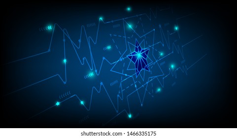 Vector illustration, Technology style glowing image