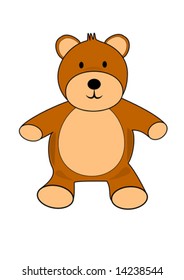 A vector illustration of a teddy bear