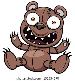 animated scary teddy bear