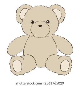 Vector illustration of a teddy bear. Animal