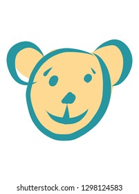 vector illustration teddy bear face