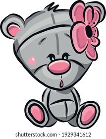 
Vector illustration: Teddy bear with a flower in his head
For cutting and decoration. Toping on the cake. Floral topping. Hero for the postcard. T-shirt print. Cute Notebook Stickers	