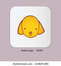 Vector illustration of Teddy Doge (TEDDY) cryptocurrency logo, symbol in a white background.