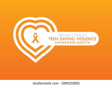 Vector Illustration Of Teen Dating Violence Awareness And Prevention Month Concept Design