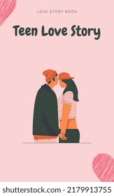 Vector Illustration, Teenage Love Story Book Cover