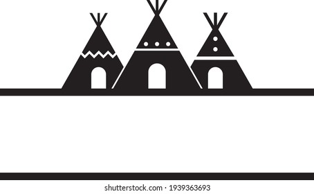 Vector illustration of the teepee tent