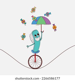 vector illustration teeth brush kids 