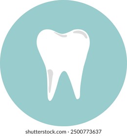 Vector illustration of teeth. Flat design icon