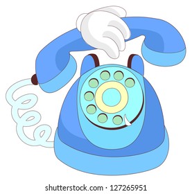 A vector illustration of a telephone
