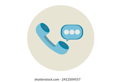 Vector illustration of telephone communication and messaging concept.