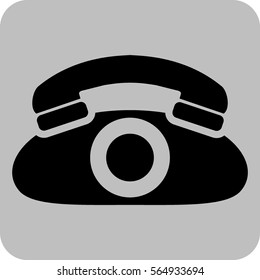Vector Illustration with Telephone Icon
