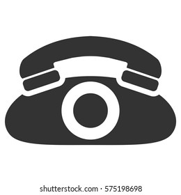 Ilustración vectorial del icono telefónico en gris
