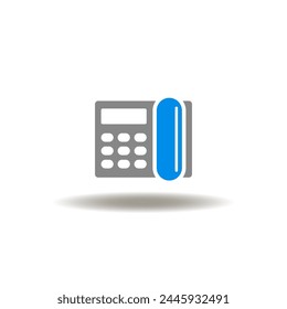 Ilustración vectorial de teléfono. Icono de telefonía IP. Símbolo de VOIP.