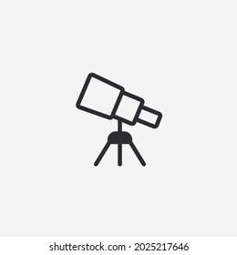 Ilustración vectorial de un telescopio