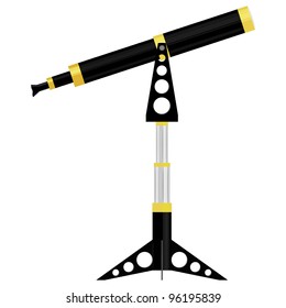 Vector illustration of a telescope