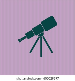 Vector illustration of Telescope high quality icon
